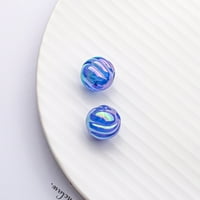 Feildoo Candy Color akrilne okrugle perle, šarene asortirane plastične perle kruga u obliku slatke labave perle za narukvice za narukvice Nakit za izradu DIY zanatskih ogrlica, t # plava