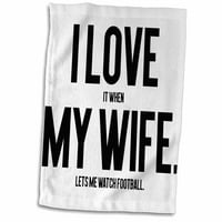 3droza volim kad mi je žena pusti da gledam fudbal - zabavan poklon supruga - ručnik, po
