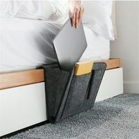 Džepovi kreveta Bedside Skladištenje Debeli filc napravio je multi-džepove držač za nosač za daljinsko upravljanje Rezerviraj tablet svijetlo siva