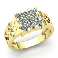 Prirodno 0,75ct okrugli rez dijamant muški godišnjički angažman za angažman prstenasto 14K ruža, bijelo ili žuto zlato IJ Si2