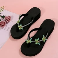 B91XZ platform Flip flops dame modni ljetni flip flops casual rinestone leptir sandale, veličina 9.5