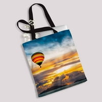Balon za vrući zrak preko mora na suncu Platnene torbe na rame Torbe torbe torba Torba za kupovinu