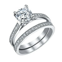 Heiheiup legura elektroplata cirkonija set prsten jednostavan modni nakit Popularni dodaci slatki prstenovi