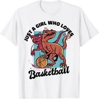Samo djevojka koja voli košarku - košarkaški igrač majica, bijeli 3x-veliki