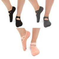 1 kair joga čarape za žene koje nisu klizale čarape sa češljanom pamukom Corne Corned Pamuk pilates čarape pamučne okrugle glave Otvorene baletne čarape Besplatne veličine