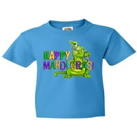 Inktastic Happy Mardi Gras Big i Little Alligators sa majicom za mlade perle