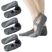 Hanas modne čarape parovi antiskidnih čarapa za pilates baletni joga fitness križe elastične čarape