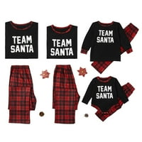 Božićna porodica podudaranje porodice pidžama PJS podudaranje postavljenih plairanih hlača + gornjeg