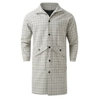 Pedort Muški traper jakne modni casual slim fit jean casual lagane jakne dugih rukava meka otvorena prednja bijela, 3xl