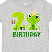 Inktastični drugi rođendan Prince Frog poklon toddler dječak djevojka majica