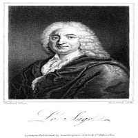 Alain Rene Lesage n. Francuski romanopisac i dramatičar. Graviranje slabosti, engleski, 1812. Print