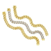 Monako lanac Miami Cuban Royal Link Diamond Cut Unise ogrlica za odrasle Real 14k žuti bijelo zlato