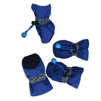 Anti-skid kućne cipele kišne čizme za pse noge pokrivaju debele plišane čizme za pse za zaštitu šape Sole kućne ljubimce (plava veličina 2)