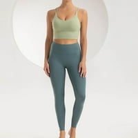 Žene Yoga Tajice Zeleni najlon, Ležerne prilike sa kompresijom Feminina Žene Donje hlače Yoga Flared