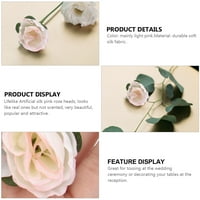 Umjetno cvijeće Ruže Real Touch Lažne ruže za DIY vjenčane bukete Bridal Tuš zabava Domaći ukrasi-svijetlo