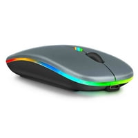 2.4GHz i Bluetooth miš, punjivi bežični miš za rog telefon 5s pro Bluetooth bežični miš za laptop MAC računarsku tablet Android RGB LED Titanium