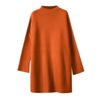 Ženski pulover džemper modni jesen zimska kornjača labava boja, džemper sa minjom duljine za žene