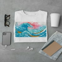 Image Svjesni okeanski valovi sa brodovima Majica MENS -Porter Hastings Designs, muško 3x-velik