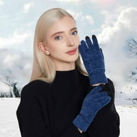 Ruanlalo rukavice, par Ženske rukavice Potpuni prst Trump zaslon protiv klizanja Pleteni za vetar Držite toplo zadebljene zimske bicikliste Skijanje Djevojke za jahanje