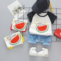 Baby Boy Cotton Shorts Set Baby Boy Girl Watermelon Print kratkih rukava Majice Traper Hotcres Set Baby