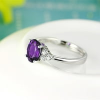 Ženski retro simulacijski nakit dijamantski prsten za otvaranje prstena ljubičasta