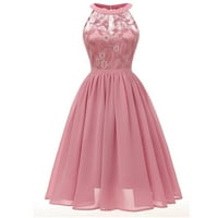 Ležerna haljina za žene vintage princeze cvjetna čipka dekolte za zabavu Aline Swing haljina 2xl