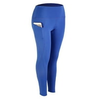 Baywell Visoke struke elastične gamaše hlače Hlače čvrstoteljetne kompresije Sportska odjeća casual joga jogging uske tajice sa džepom, m-3xl