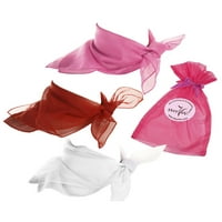Šal set -valentina - ružičasta, crvena, bijela čista šifon modni šalovi