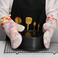 Silikonska silikonska pećnica, mekane prekrivene obloge, ekstra duge, vodootporne fleksibilne rukavice za kuhanje i roštilj, kuhinjski mit pothilders, lako čišćenje