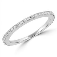 Veličanstvo dijamanti MD160307-6. 0. CTW okrugli rez dijamant polučvrst večevši za vjenčanje, prsten za vjenčanje u 14k bijelo zlato, veličine 6.5