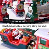 Klasični božićni voz set sa lampicama i zvucima Željeznička staza podešava lokomotivni motor sa baterijom i prati PlaySet za poklon za elektroničke igračke stabla za djecu
