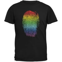 Gay Pride Rainbow Thumbprint Frill Adult Majica - X-mali