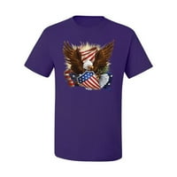 Eagle Američka zastava SAD Pride Americana American Pride Men's Grafička majica, Ljubičasta, mala