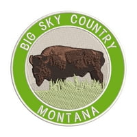 Istražite Montana - Big Sky Country - 3,5 - željeznički ili šivanje vezene patch novost - Nacionalni