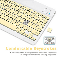 Punjiva Bluetooth tastatura i miš kombinirano ultra tanak pune tipkovnice u punoj veličini i ergonomski