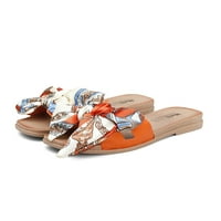 Woobring Ženski luk klizni sandale Otvori plovne sandale na cipele za ljeto