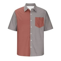 Muškarci Ležerne prilike plus veličina Majica na plaži Okreni patchwork džepni bluza Havajski stil dugmeta