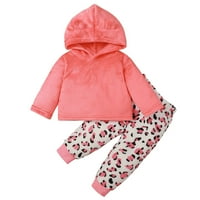 SNGXGN Baby Girl s dugim rukavima Hlače i pantalone Djevojke Odjeća set Jesen Zimske odjeće Djevojke 'setovi odjeće, ružičasta, veličina 86