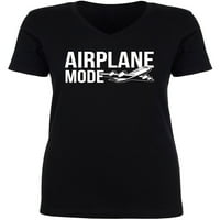Režim aviona Žene majica V-izrez