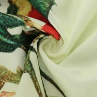 Jesenske haljine za žene Ženska modna casual udobnog tiskanog dugih rukava V-izrez Duljina koljena Žene