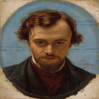 Portret Dante Gabriel Rossetti Poster Print by William Holman Hunt