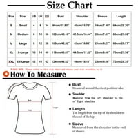 Cacomomrka PI Ženski vrhovi plus veličina zazor ženska ležerna ljetna majica V-izrez tiskana bluza s