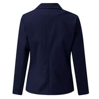 Njshnmn ženski jeseni ležerni bluže, casual jakna za radnu rupu, mornaricu, xxxxl