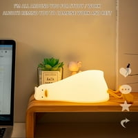 OAVQHLG3B LISE ravni silikonski lampica USB punjenje Pat model Dječje domaće spavaće sobe noćno svjetlo