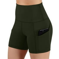 Abdomen Yoga kratke hlače džepove Kontrola struka Žene visoke hlače Trening za obuku Yoga Hlače Yoga