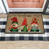 GiyBlacko božićni prostirki prostirki za božićne ukrase Doormat Seoska kuća Happy Doormat klizanje Jesen
