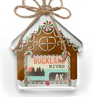 Ornament tiskan jednostrana SAD rijeke Buckland River - Aljaska Božić Neonblond