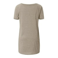 Plus vrhovi veličine za žene kratki rukav V izrez Solid Color Ljeto Ležerne prilike THIrts Modne bluze