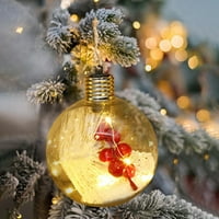 Božićna LED sijalica blistavo svečana ukrasna prijenosna xmas stabla plastična kugla LED svjetlosna