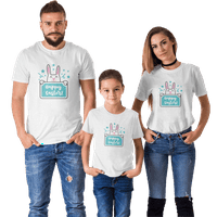 Djeca Uskršnja štampa 3D smiješni izrez Smiješno obiteljska grafika majica kratkih rukava porodica mama